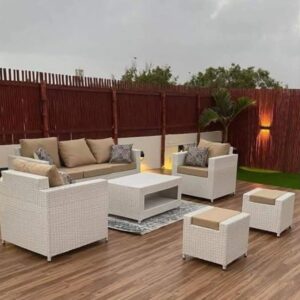 212 Rattan Five Seater Sofa Set with Stool